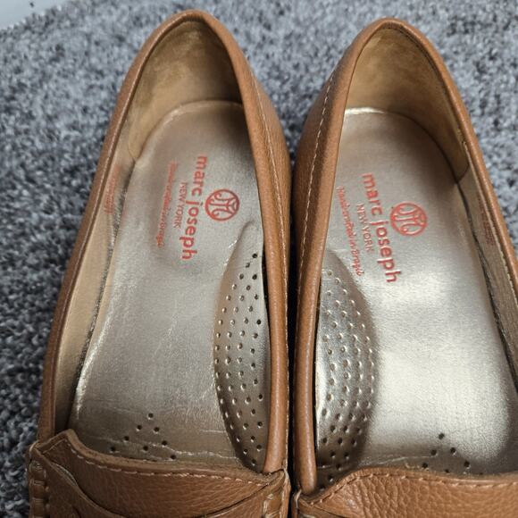 MARC Joseph New York East Village Sz 8 Tan Leather Loafer Made In Brazil - Picture 2 of 9